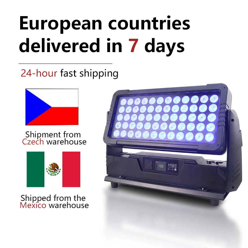 

60x10 Вт 4 в 1 RGBW LED DMX Городской прожектор IP65 Открытый светодиодный городской цветной светильник для выступления на сцене DJ Party Light