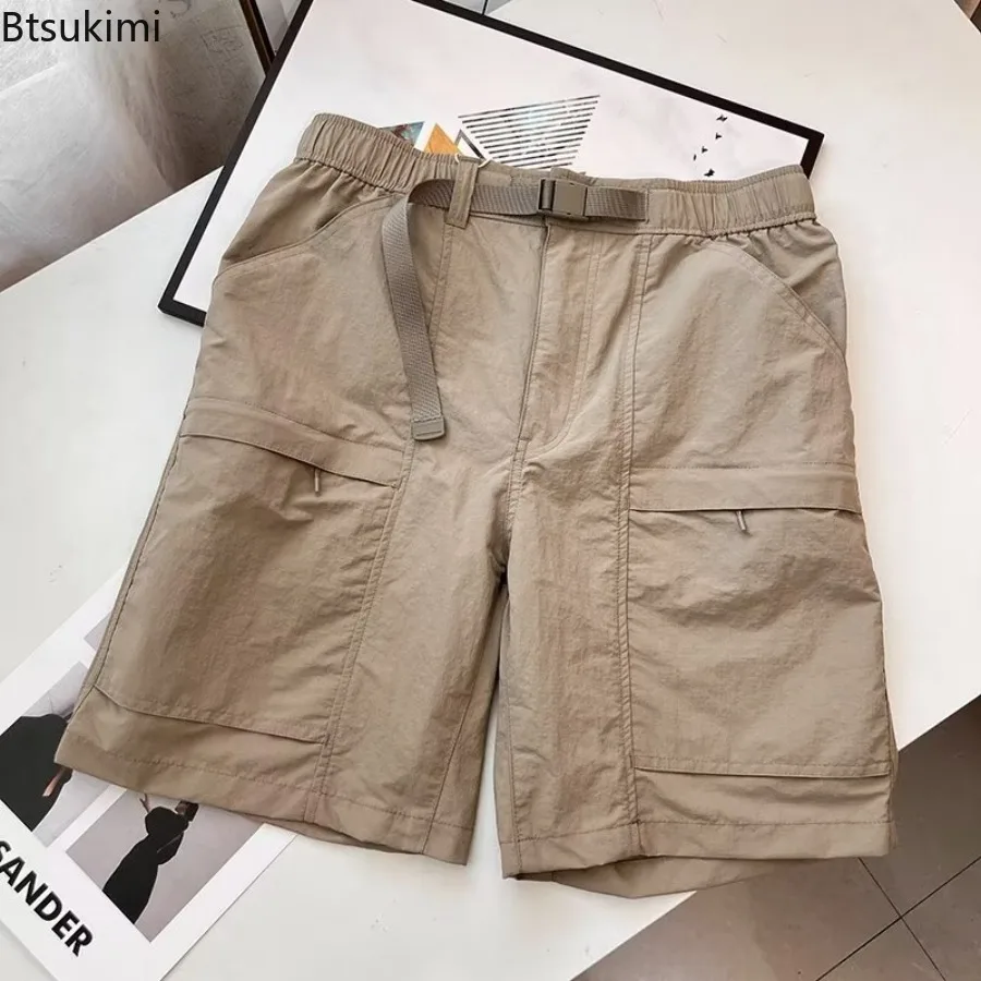 Men's Shorts Water-Resistant Nylon Casual Straight Leg Shorts for Men and Women New Style Comfortable Lightweight Cargo Pants