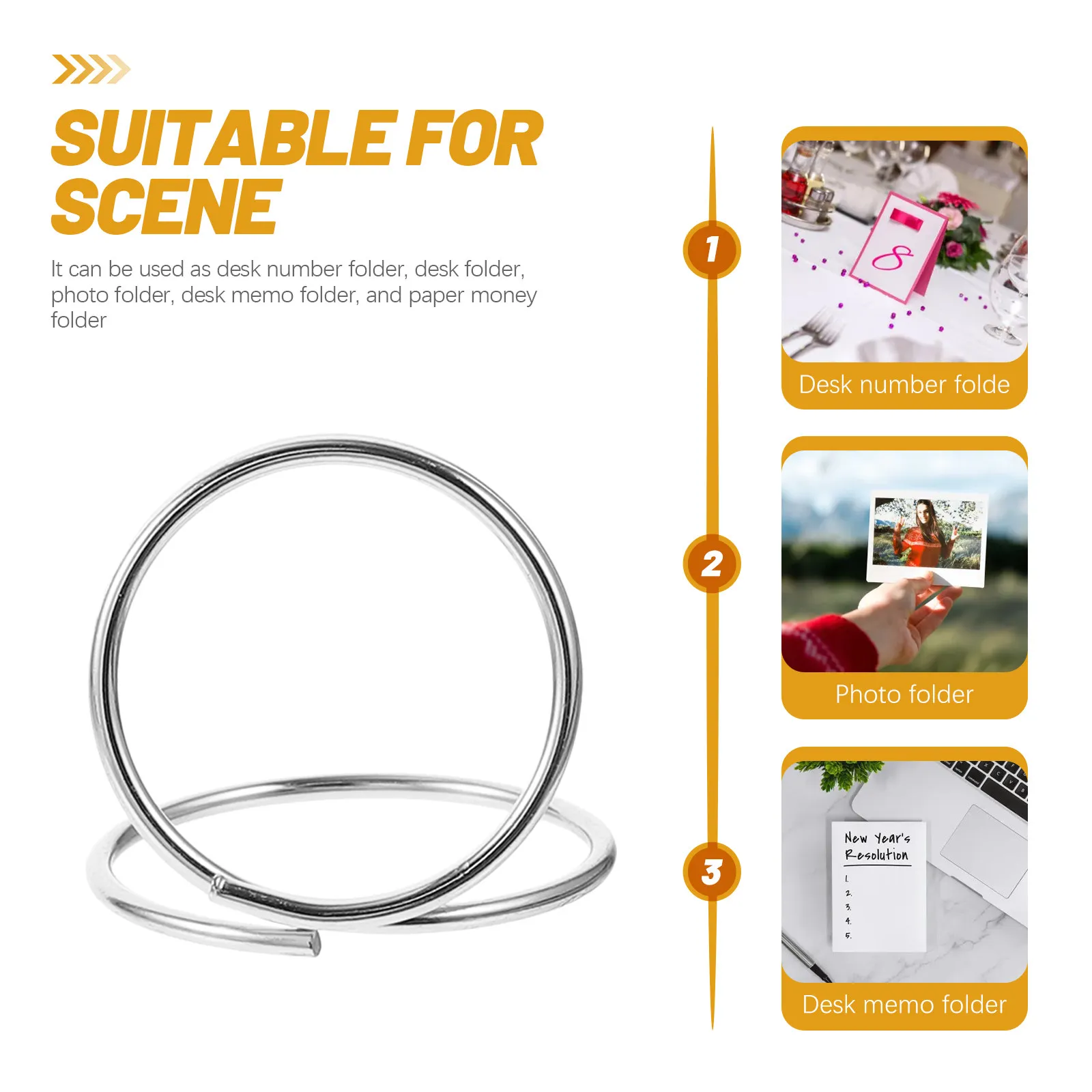 6Pcs Metal Desk Memo Holder For Wedding Reception Table Christmas Dinner Table Fine Texture Stable Structure Wall