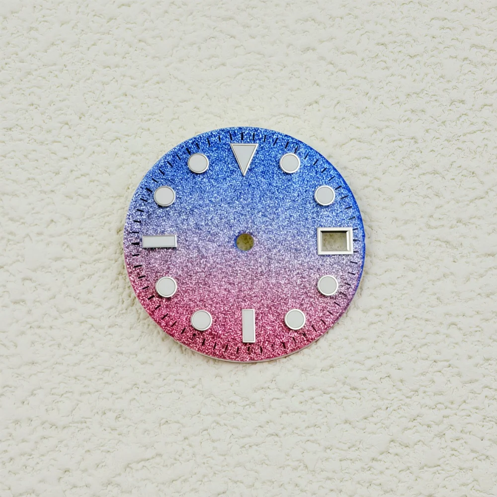 NH35 dial 28.5MM with green night light characters No logo SUB gradient dial suitable for NH35/NH36 movement Date just dial