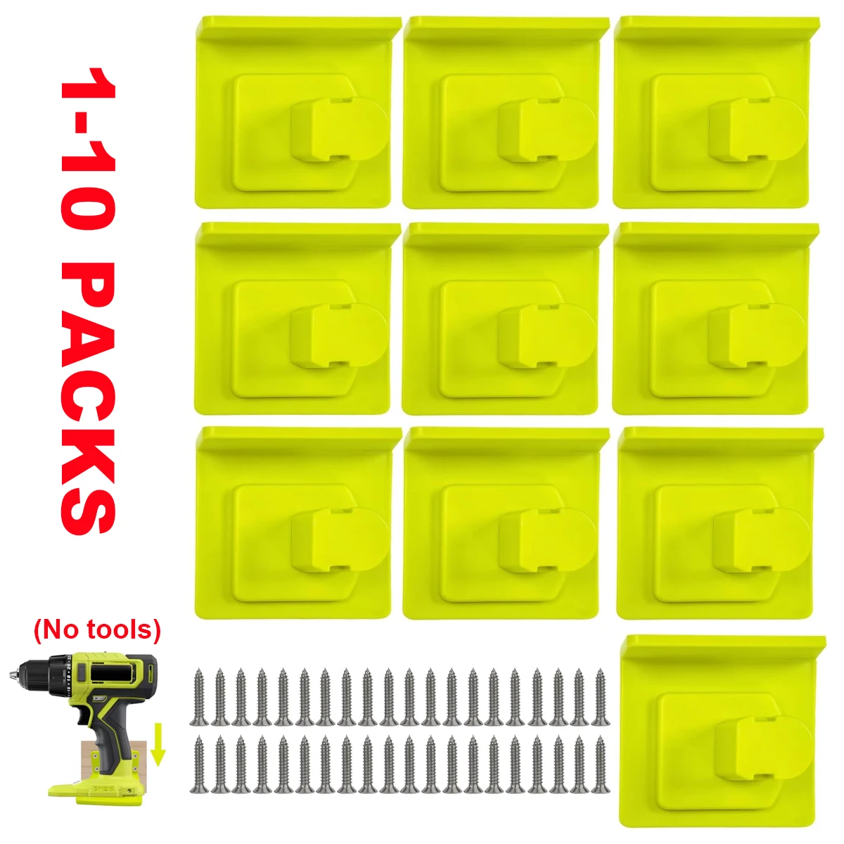 Power Tools Ryobi - 1-10 Pack Tool Drill Mount Holder