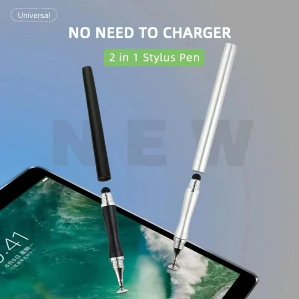 2 in 1 Stylus Pen for Touch Screens Universal Capacitive Stylus Pen Drawing Tool for Mobile Phone Tablet iPad Android Devices