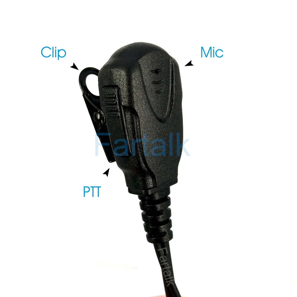 2 Pin D Shape Curve Earpiece Headset Mic for Motorola GP88 GP300 GP308 GP2000 CP140 CP200 CP300 CLS1450 EP450 Walkie Talkie