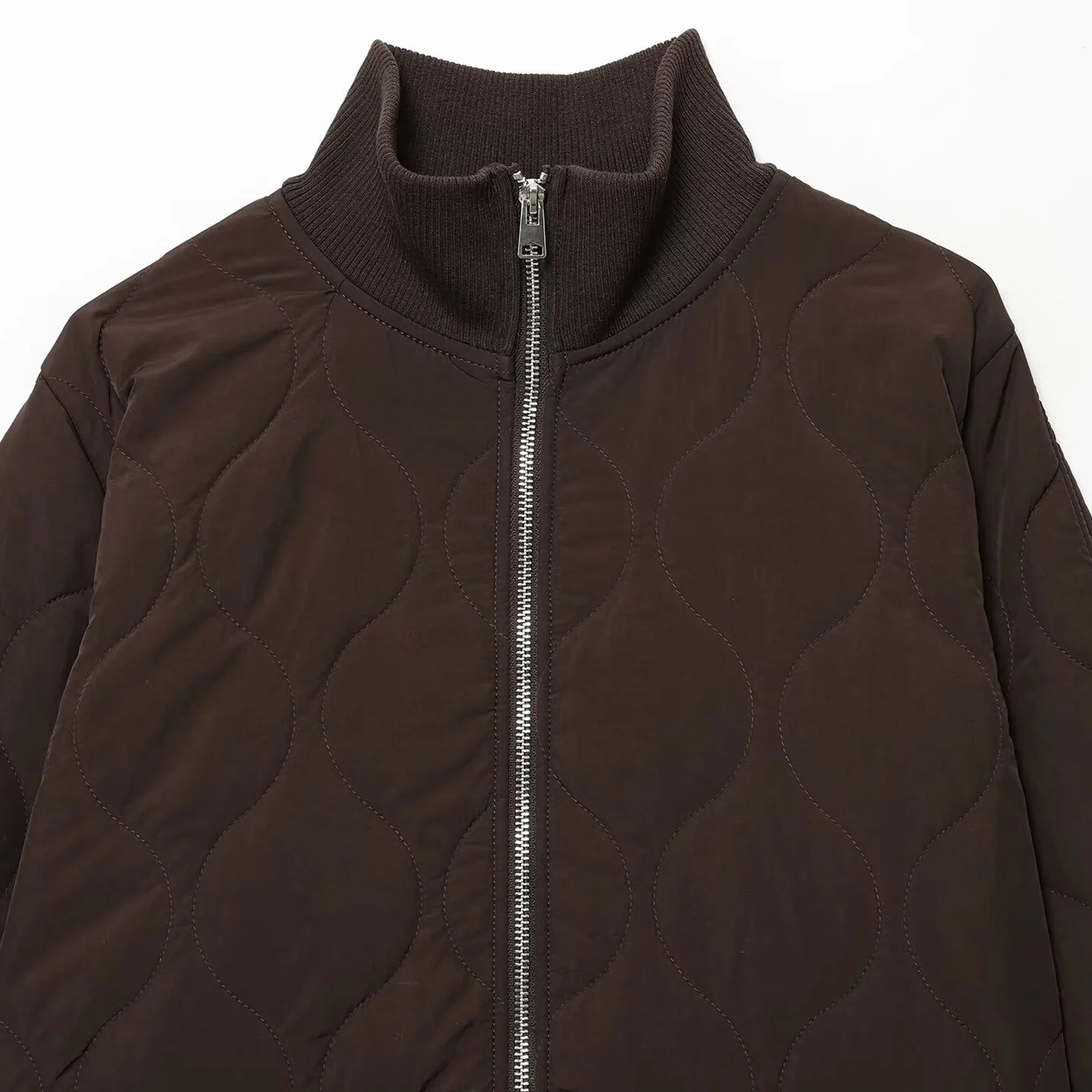 جايت نسائي كاجوال كبير الحجم مخيط من القطن الرقيق Sle خريف جديد 2025 خفيف الوزن بسحاب إغلاق طويل Sve #2