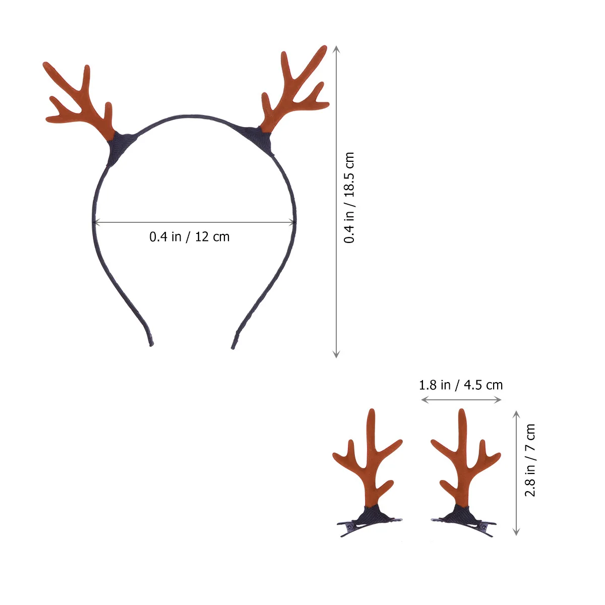6 قطع من عصابة الرأس بتصميم قرن الوعل، غطاء رأس خفيف الوزن من البلاستيك الراتنج لحفلات العطلات، ملحقات تنكرية على شكل قرن رمادي #4