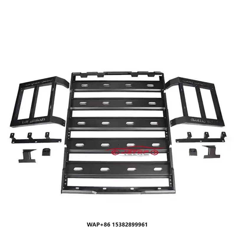 Jeep 2/4 Door Aluminum Steel & Iron Roof Rack LED Light Luggage Rack Climbing Ladder Cargo Basket for  Wrangler JK JL JT