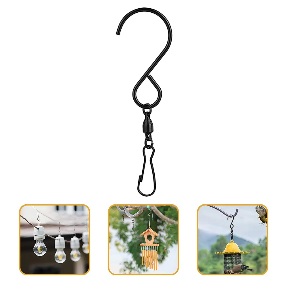 10Pcs Rotating Wind Chime Hooks Stainless Steel Swivel Clips for Hanging Flower Pots Windsocks Showcase Flags Ceiling Decor