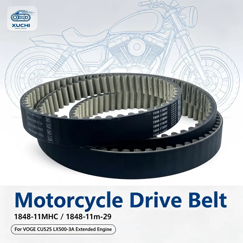 Original DAYCO Motorcycle Drive Belt 1848‑11MHC 1848‑11m‑29 DAYCO Belt Compatible with VOGE CU525 LX500‑3A Extended Engine Trans