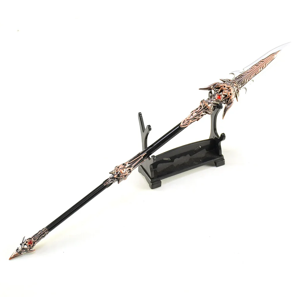 30 cm Naraka: Bladepoint Spear Lance Zhenshanhe Game Randapparatuur Alle Metalen Samurai Zwaarden Wapen Model Speelgoed Collectie Geschenken