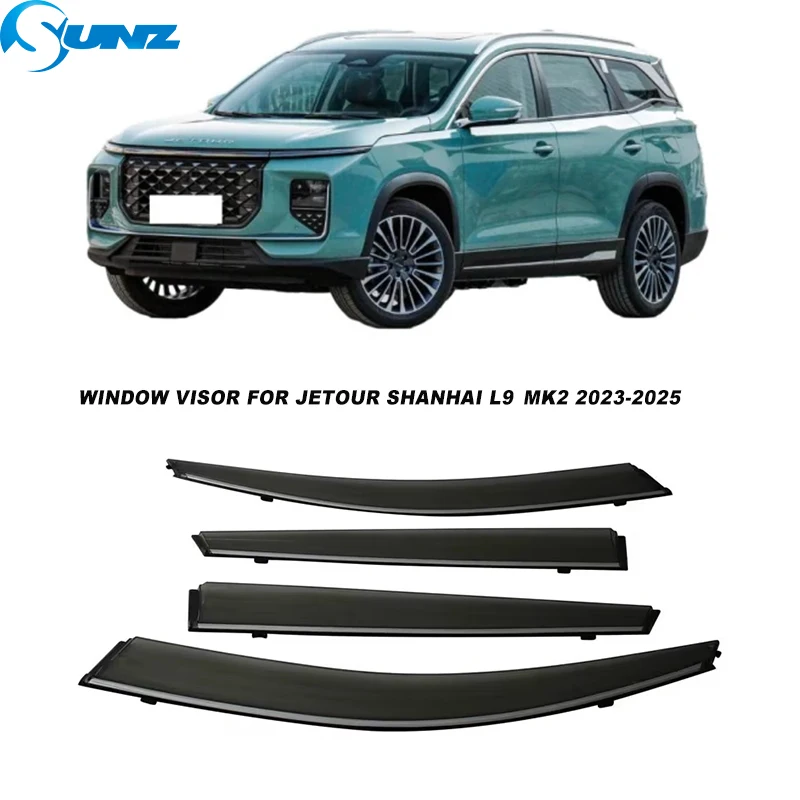 

Car Window Deflectors For Jetour Shanhai L9 MK2 2023 2024 2025 Window Visor Wind Deflector Visor Weather Shield Guard