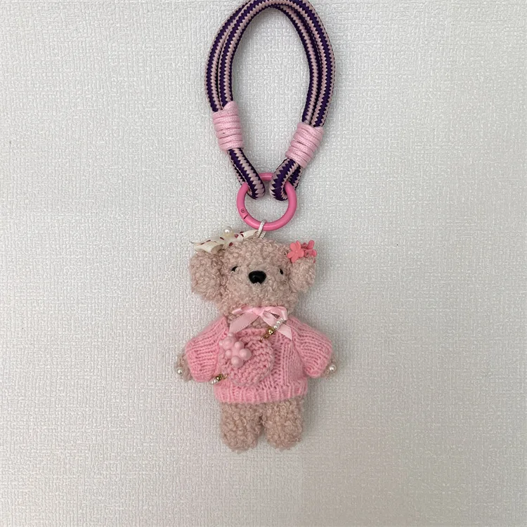 الأصلي اليدوية لطيف جرو حقيبة سحر الهاتف المحمول حبل اللون حبل أفخم دمية المد اللعب الدمى