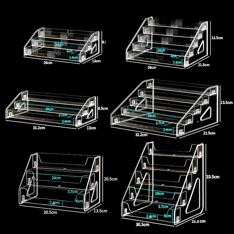 yesAcrylic Card Display Stand, Clear Display for Greeting Cards, Sports Cards, Postcards, Stickers & Brochures, Easy Snap-On