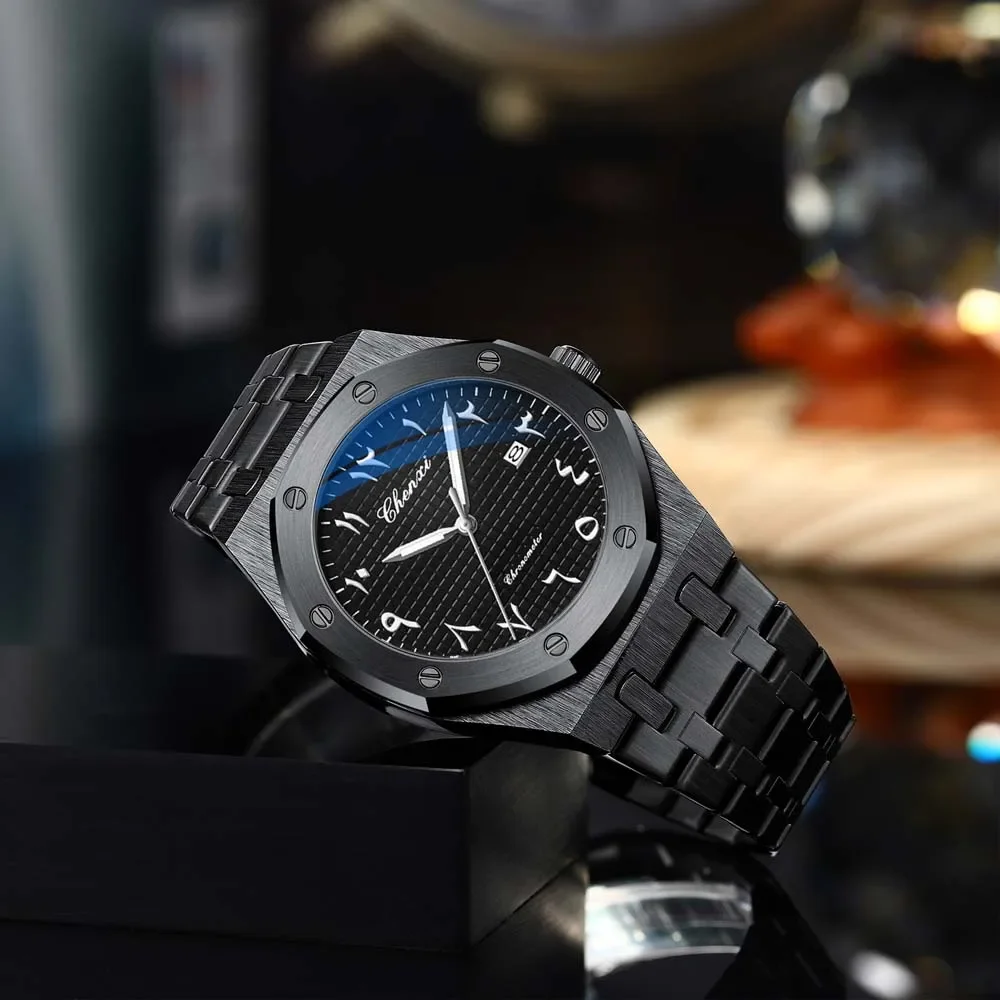 CHENXI 82482 Luxury Watch Automatic Movement Men's Watch Steel Belt Calendar Waterproof Luminous Watches for Men Reloj Hombre