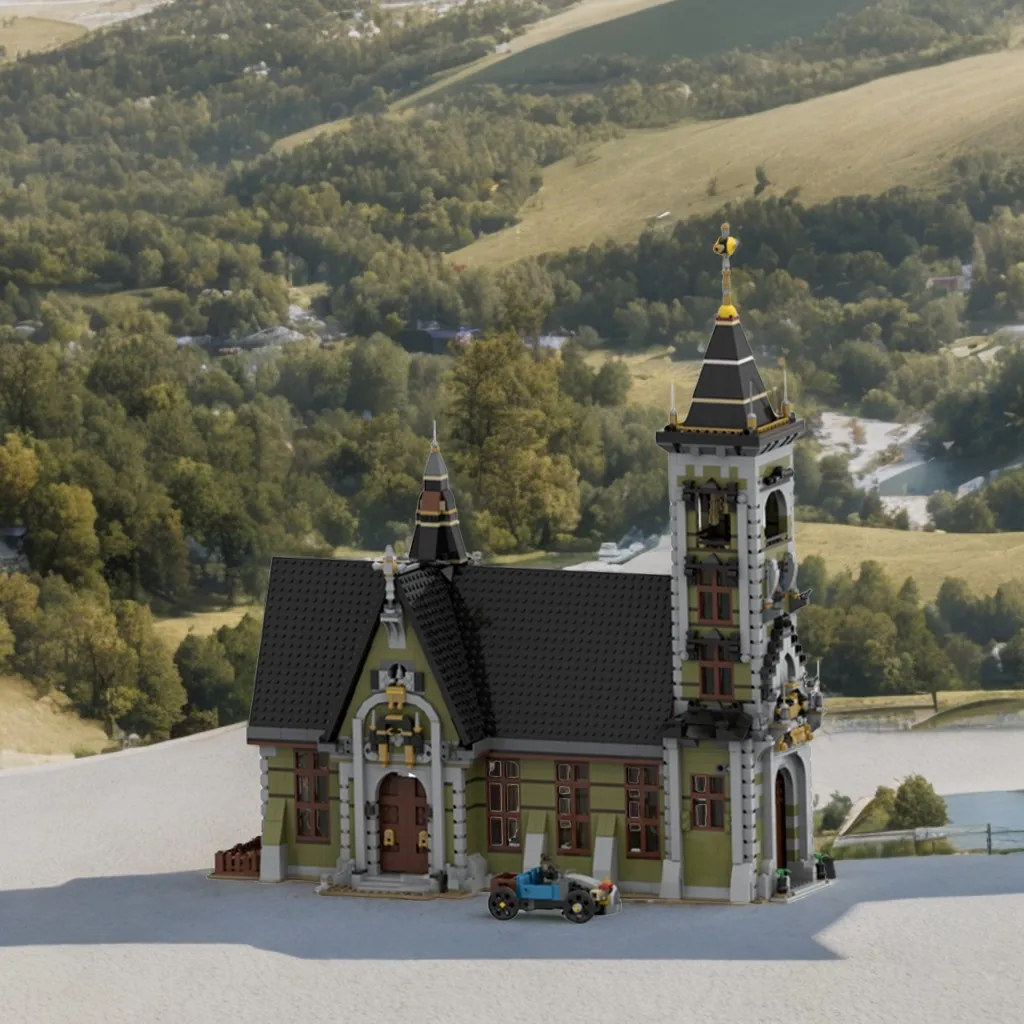 2922 قطعة MOC المباركة البيت لتقوم بها بنفسك نموذج اللبنات ألعاب عيد ميلاد هدية للشفاء الروحي