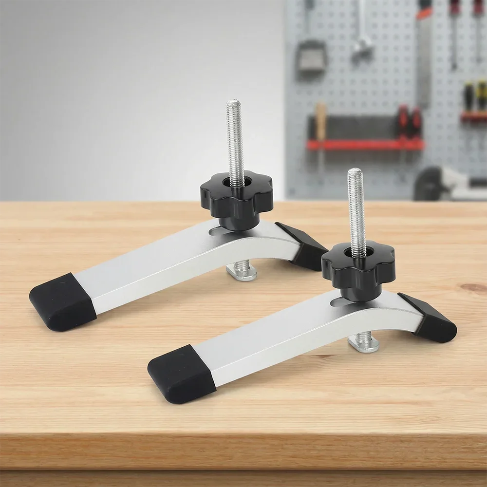 Woodworking T-Track Hold Down Clamp  With T Bolts Silder Aluminum Alloy Heavy Duty T-Slot Clamp for Routers Carpentry Tool