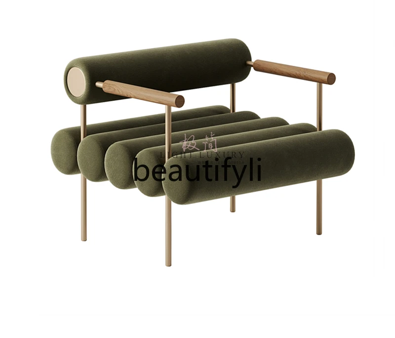 

Light luxury art single sofa chair modern living room creative leisure chair