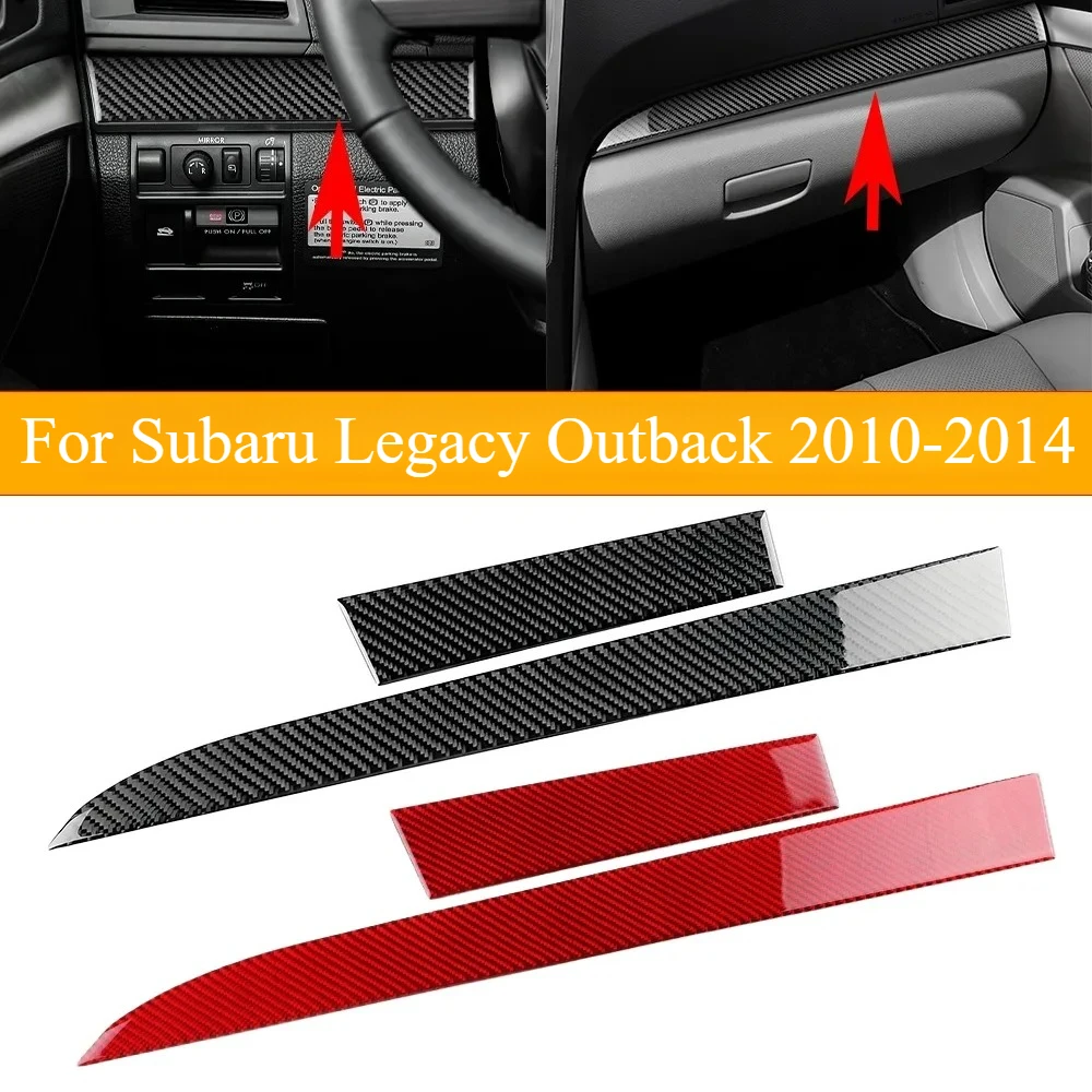 

Carbon Fiber Center Console Dashboard Panel Protected Cover For Subaru Legacy Outback 2010-2014 Car Interior Strips Accessories