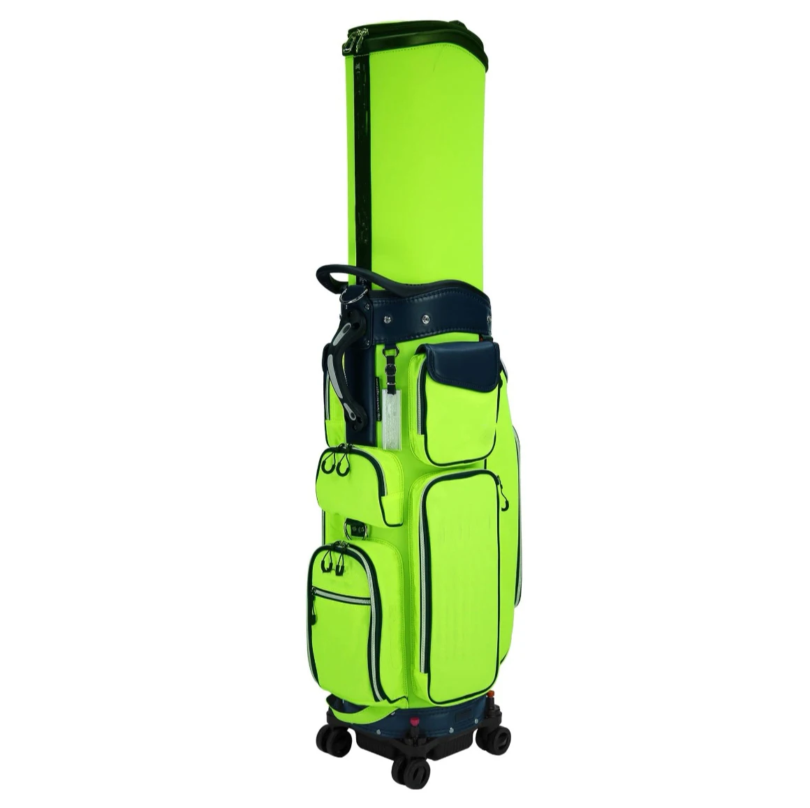 custom cart waterproof 14 way PU  lightweight golf bag with wheels  the latest integrated handles