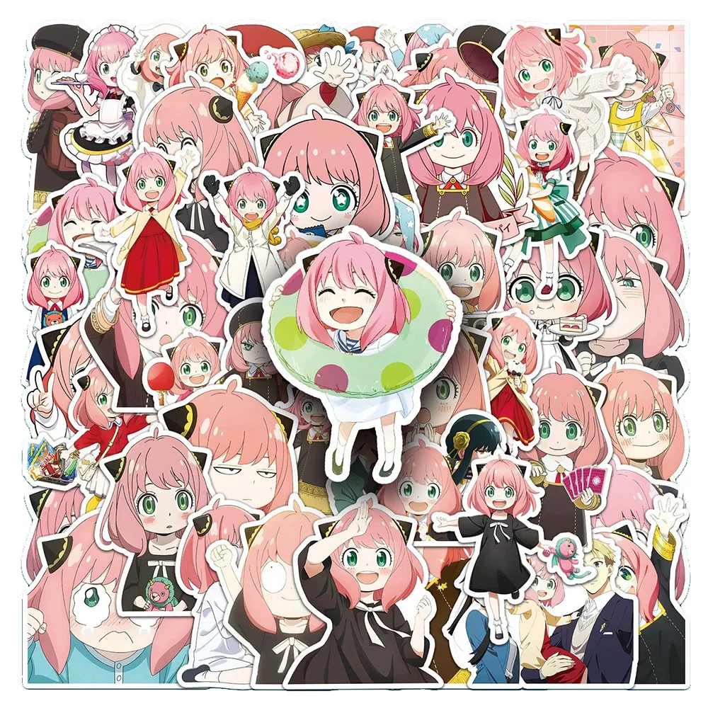 10/30/50pcs Anya Forger Anime SPY×FAMILY Stickers Waterdichte Graffiti DIY Notebook Telefoon Gitaar Fiets Leuke cartoon Meisje Decals