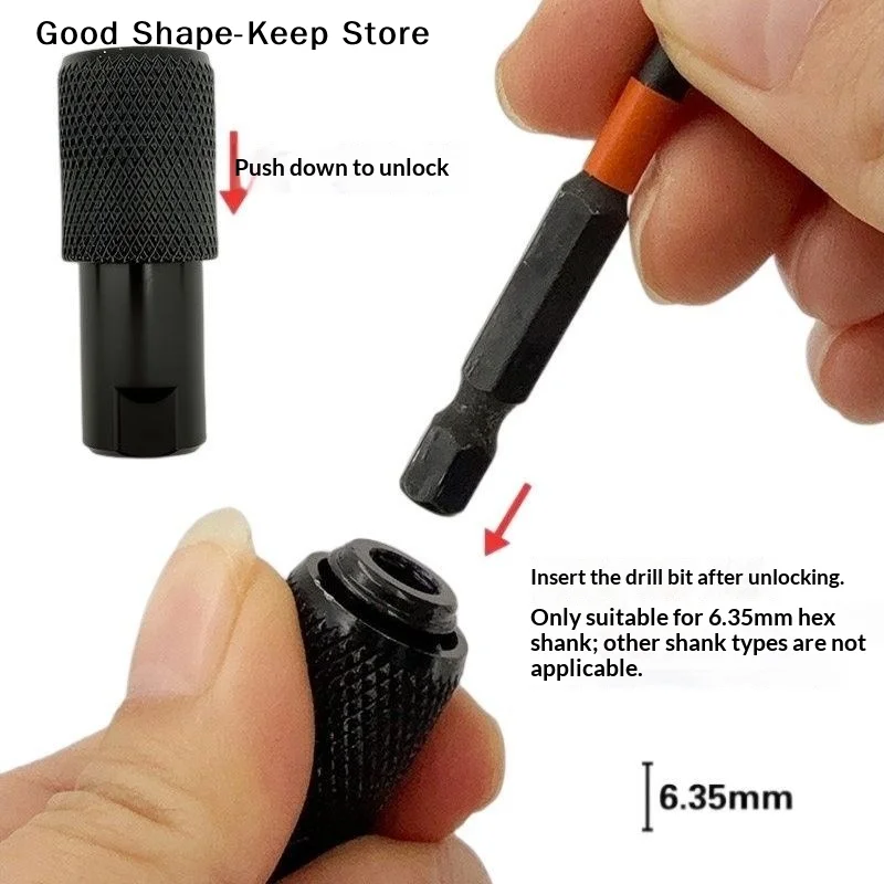 daily10mm Threaded to 1/4 Inch Hex Adapter Keyless Drill Chuck Converter Portable Power Tool Accessory for Electric Screwdriver