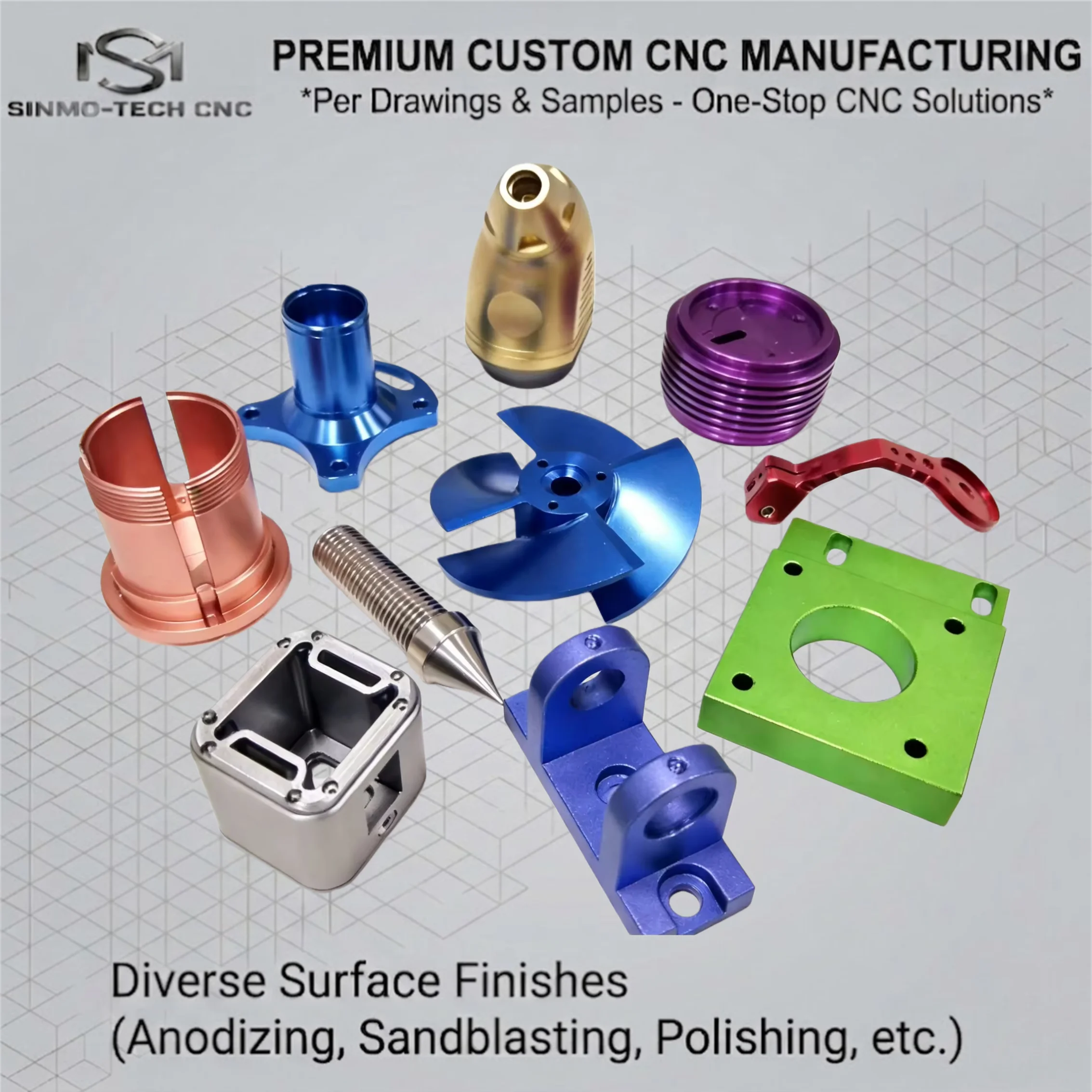 High Precision 5-Axis CNC Machining Aluminum Parts-Custom Prototyping to Batch Production with Diverse Surface Finishes Services