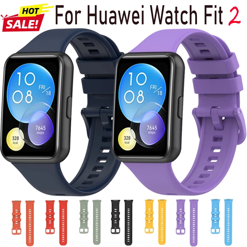 Silicone Strap For Huawei Watch Fit 2 Comfortable Breathable Original Wristband Bracelet Huawei Watch Fit 2 Correa Accessories
