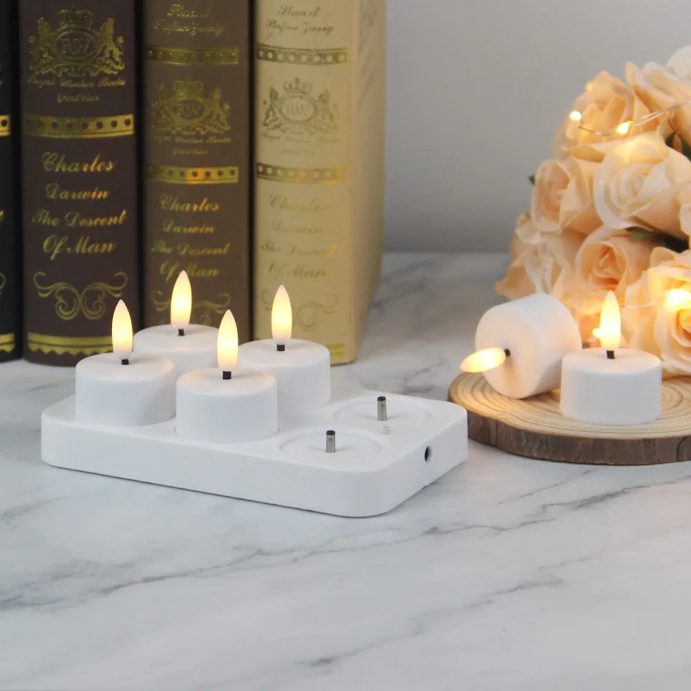 4-12Pcs LED Flameless Candle Light Battery Operated LED Creative Candles Tea Lights Halloween Christmas Party Decor Candle Light image 5