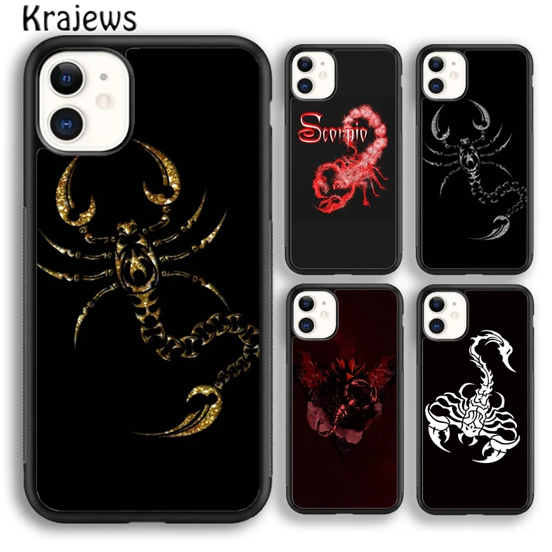 Krajews Animal Scorpio soft Phone Case Cover For iPhone 16 15 14 plus XS XR 11 12 mini 13 pro max coque Shell Fundas