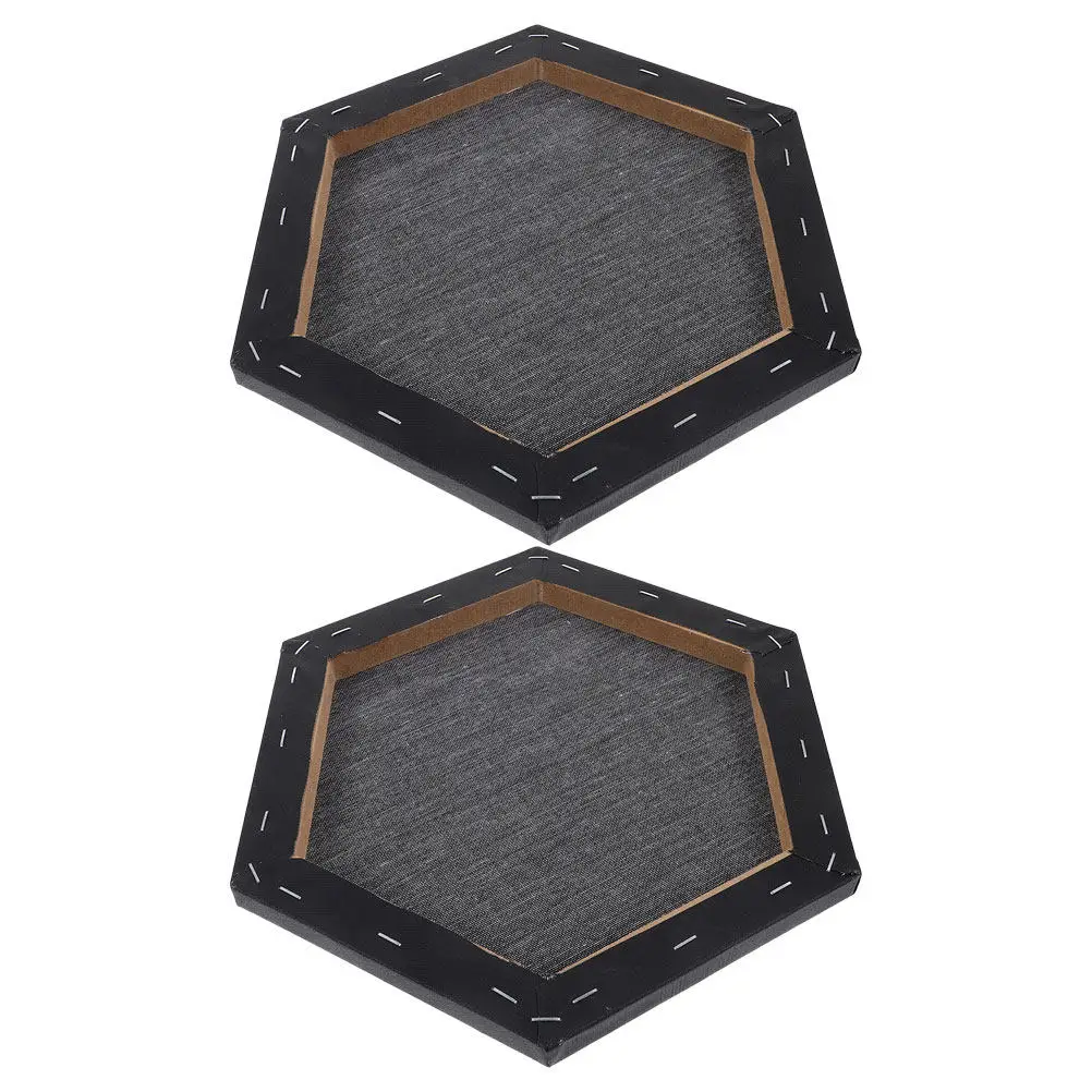 2pcs-canvas-boards-preassembled-black-frame-linen-painting-surface-versatile-geometric-design-for-oil-acrylic