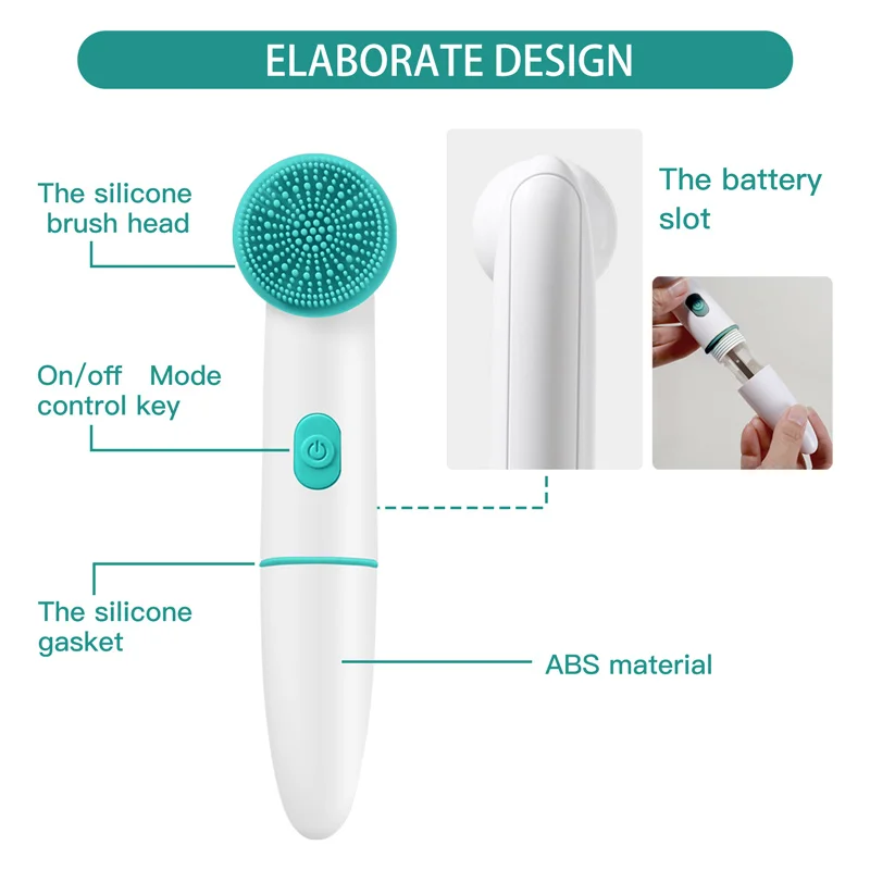 Acne poros cravo silicone limpador elétrico rosto escova de limpeza para cuidados com a pele facial lavagem beleza & produto de cuidados pessoais