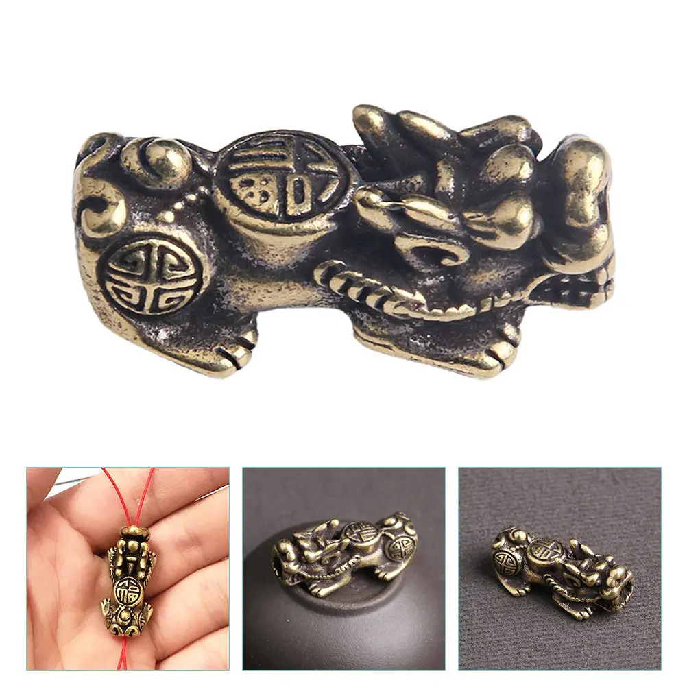 Brass Pi Yao Charm Pendant Accessories for DIY Jewelry Craft Bracelet Making Supplies Chinese Amulet Beads