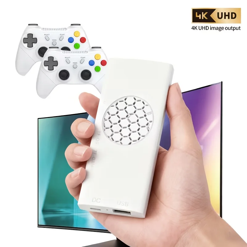 

Новая игровая консоль G99 Plug and Play с поддержкой 4K HD, двумя беспроводными контроллерами и возможностью игры вдвоем.