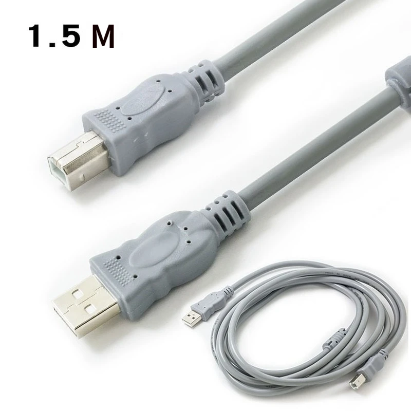 1.5M Gray Oxygen Free Copper USB Printing Cable High Speed 2.0USB Extension Line