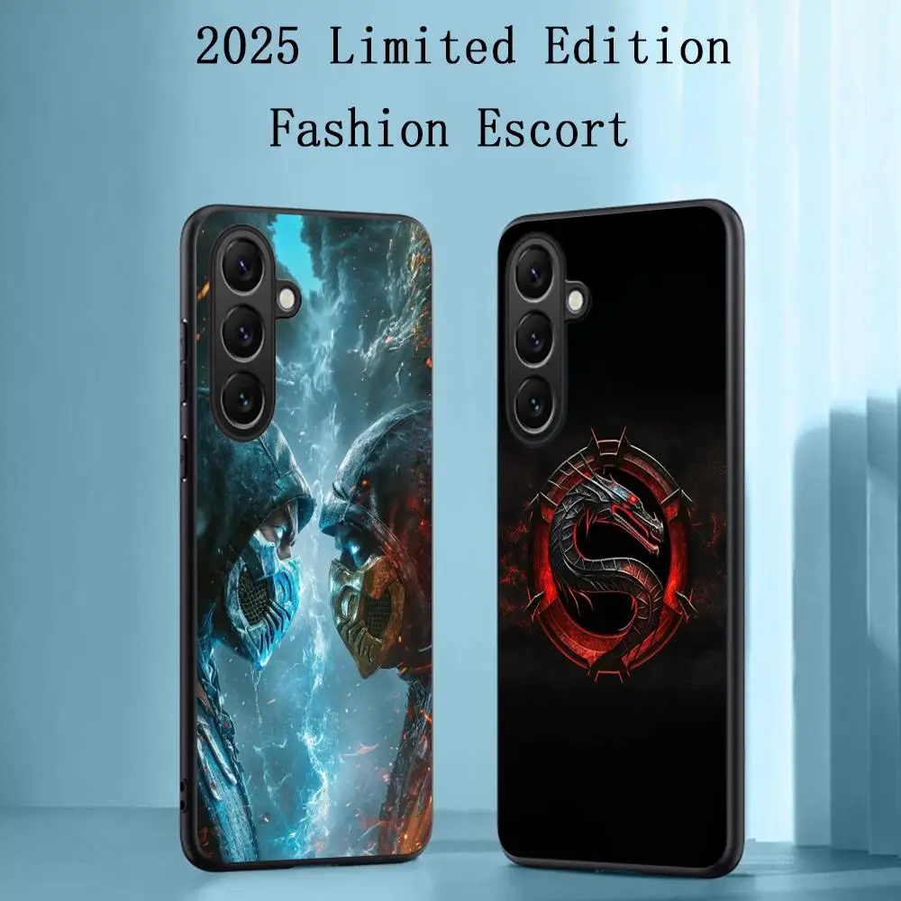 Hot game Mortal Kombat pattern Phone Case For Samsung Galaxy S26 S25 S24 S23 S22 S21 Plus Ultra Note20 Soft Black