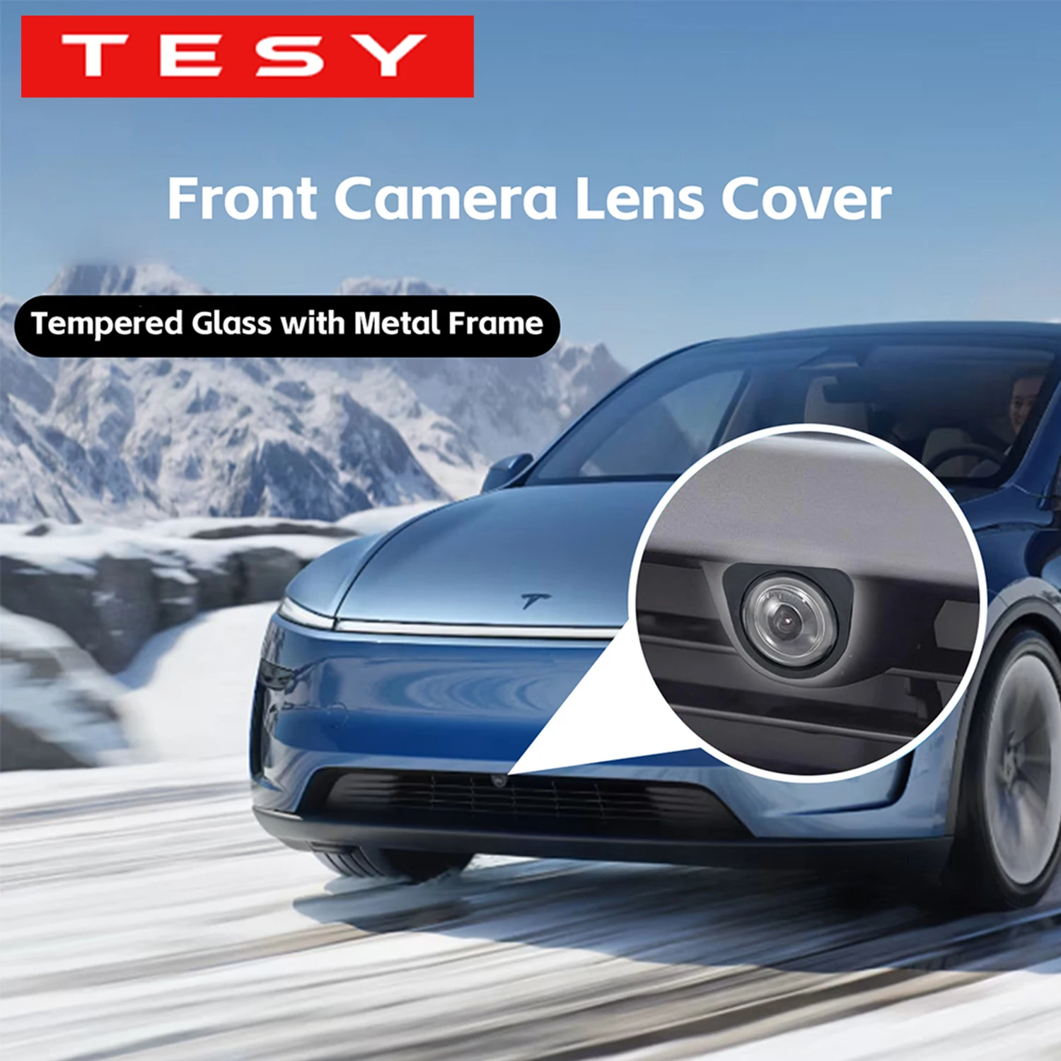 

Защитное стекло TESY HD Clear для передней камеры, закаленное стекло 9H для Tesla Model YL, Y Juniper, Standard Model 3, Highland, водонепроницаемое