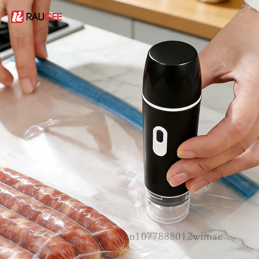 

USB Air Vacuum Sealer Pump Automatic Food Sealing Pump Rechargeable Sealer Pump For Food Handheld Dry/wet Food Sealer Pump