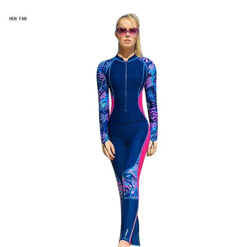 Long Sleeve Surfing Swimming Diving Keep Front Zipper for Water Sports Full Sui M89D