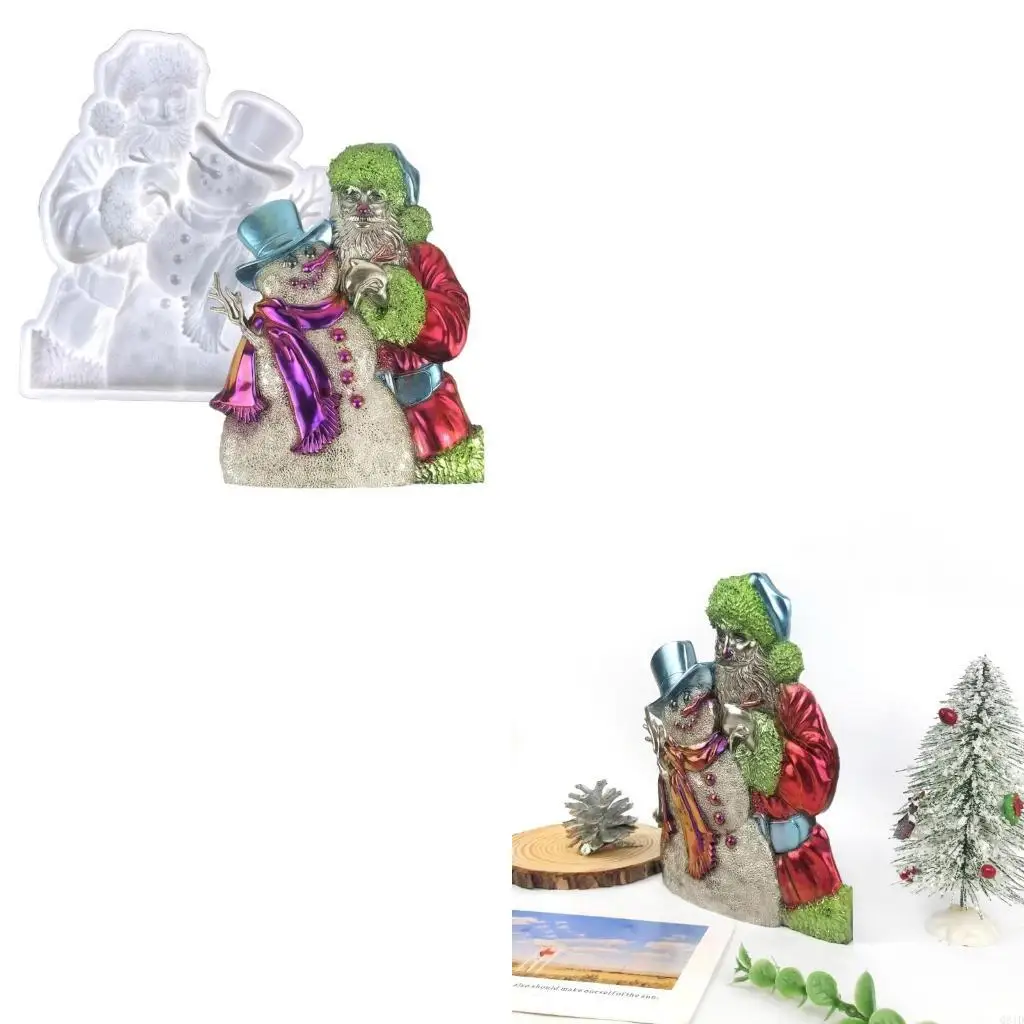 

Настенные подвесные формы из смолы, силиконовые формы Санта-Клауса, стерео форма для эпоксидной смолы