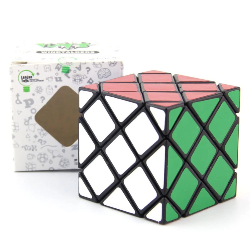 Lanlan 8 As Hexahedron 6 Oppervlak Bochtige 4 Lagen Scheefjes Professionele Magische Kubus Snelheid Puzzel Antistress Speelgoed Cubo Magico Cadeau