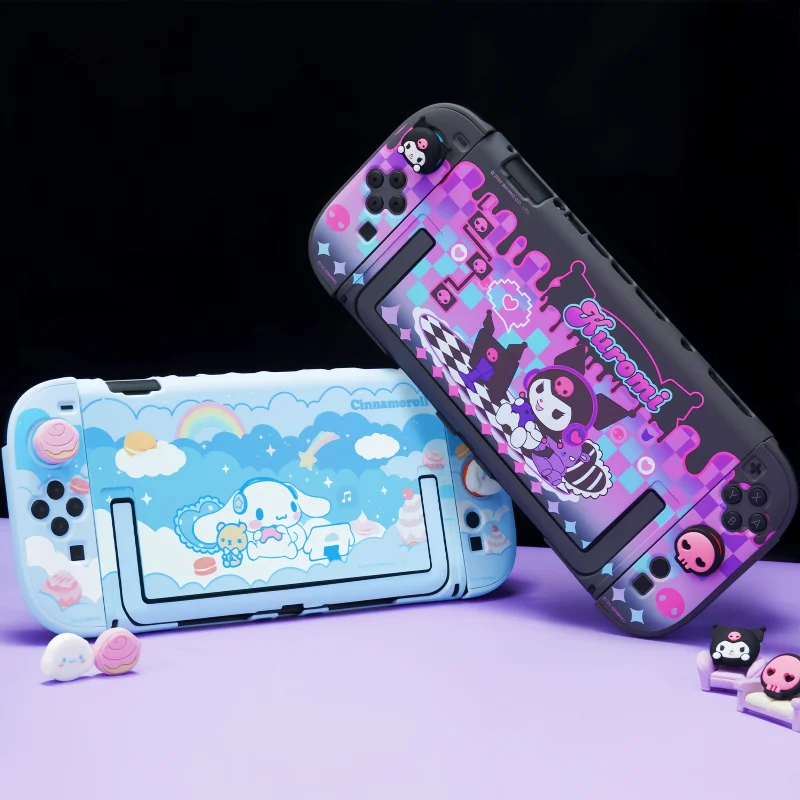 

Kuromi Cinnamoroll Switch 2nd Generation Protective Shell Cartoon Cute Joystick Cap Anime Peripheral Game Console Accessories