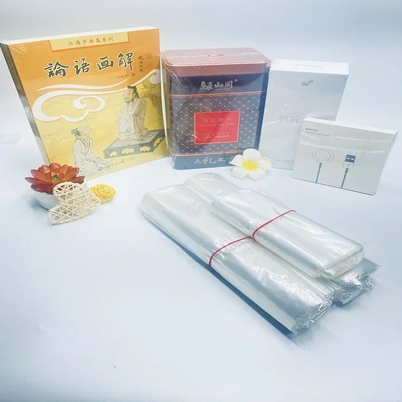 POF Heat Shrink Bag Transparent Thickening Heat Shrink Film Food Grade Plastic Sealing Bottle Book Shoes Plastic Packaging Film