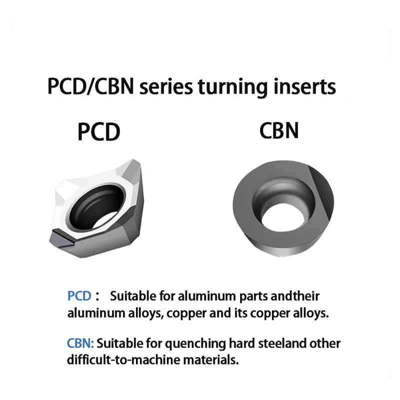 PCD CBN Diamant CNC-Einsatz SEHT1204 RPMT1003 kann Aluminium, Kupfer, Stahlguss, gehärtete Teile und andere Materialien bearbeiten. – Detail 4