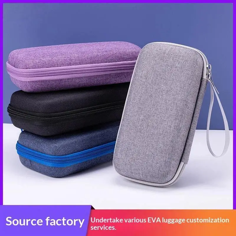 Hard EVA Storage Case With Shockproof Waterproof Shell Portable Wrist Strap For Cables Earphones Chargers Travel