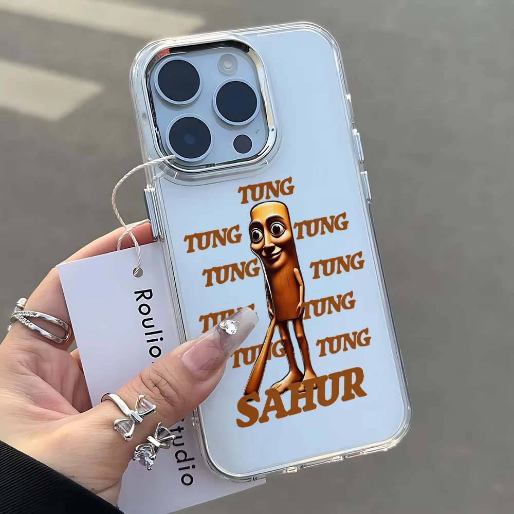 Прозрачный чехол для телефона с деревянной палочкой для iPhone 16e 16 Pro Max 15 14 Plus 13 12 Mini 11 Pro, противоударная силиконовая задняя крышка