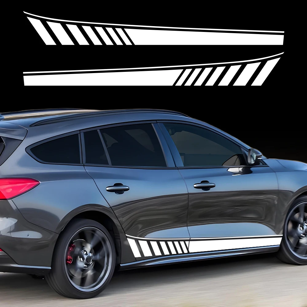 

Для Focus ST автомобильная наклейка на дверь, боковая наклейка, комплект авто упаковки, виниловая пленка, водонепроницаемые наклейки для автомобиля, автомобильные аксессуары, украшение