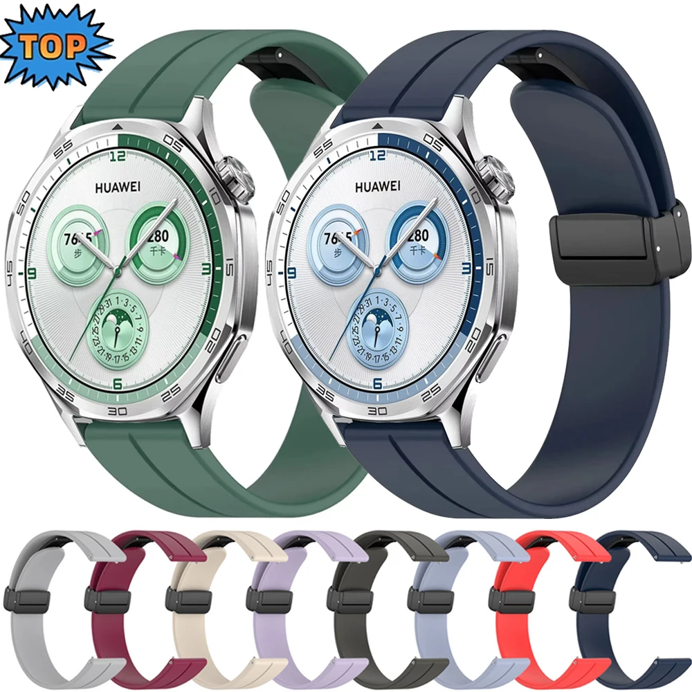 

Ремешок с магнитной петлей 22 мм 20 мм для Huawei Watch GT5/4/3/2/2e 46 мм, силиконовый браслет для Samsung Galaxy Watch 7 6 5 4 40/44 мм