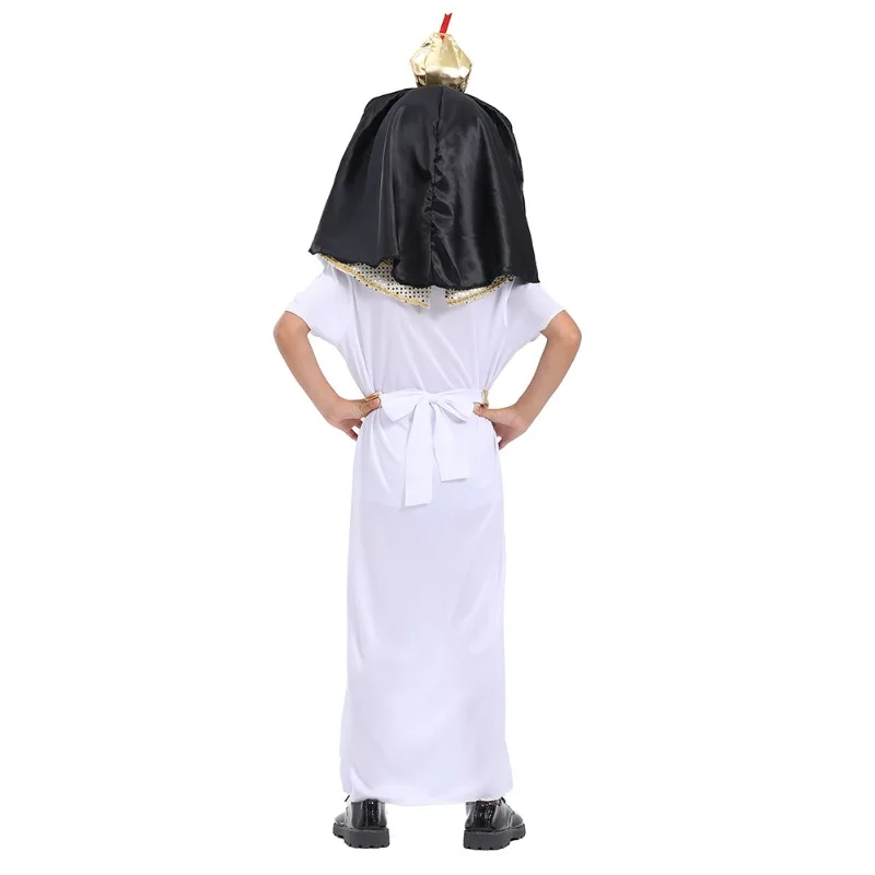 Kids Egyptian Pharaoh King Costume Ethnic Theme Role Play Dress Up Formal Gown view 6