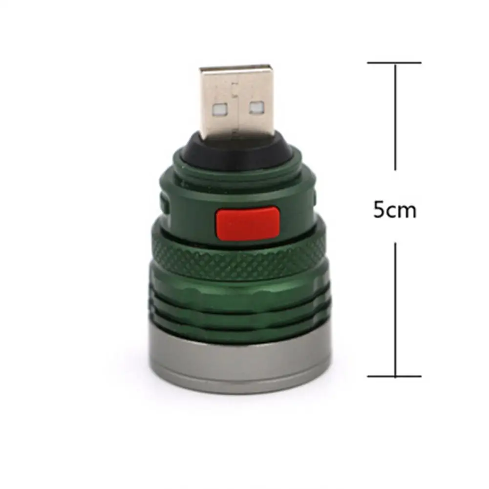 Новый Ультраяркий портативный USB-фонарик, мини-фонарик с зумом, 3 режима, USB-фонарик, внешний аккумулятор с USB-интерфейсом