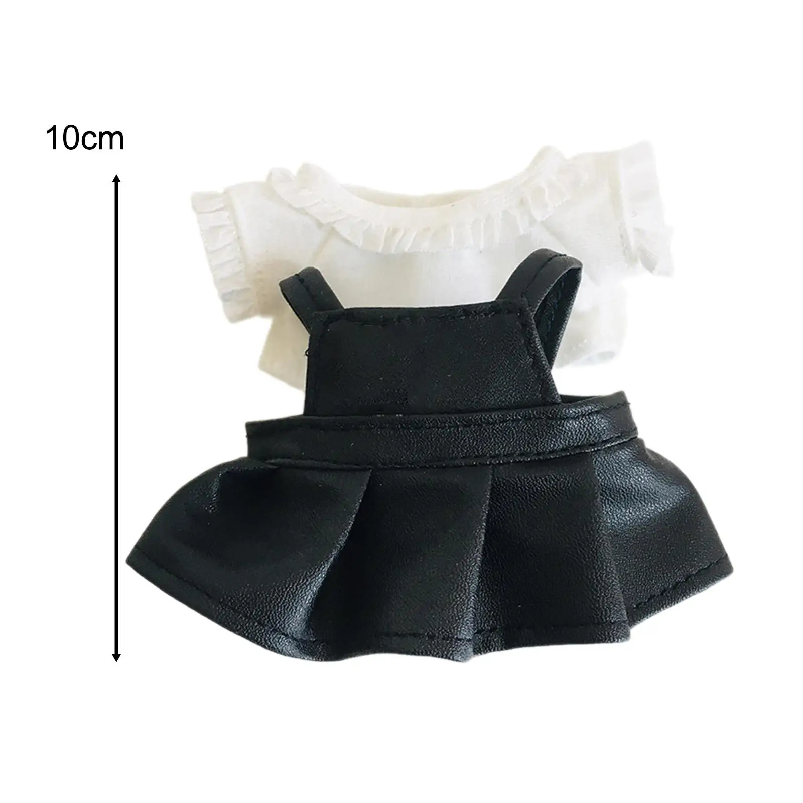 10cm Doll Skirt Shirt Set Cute Plush Outfit Fashion Accessories for 17cm Stuffed Doll Dress Up Toy Scene Decoration Birthday