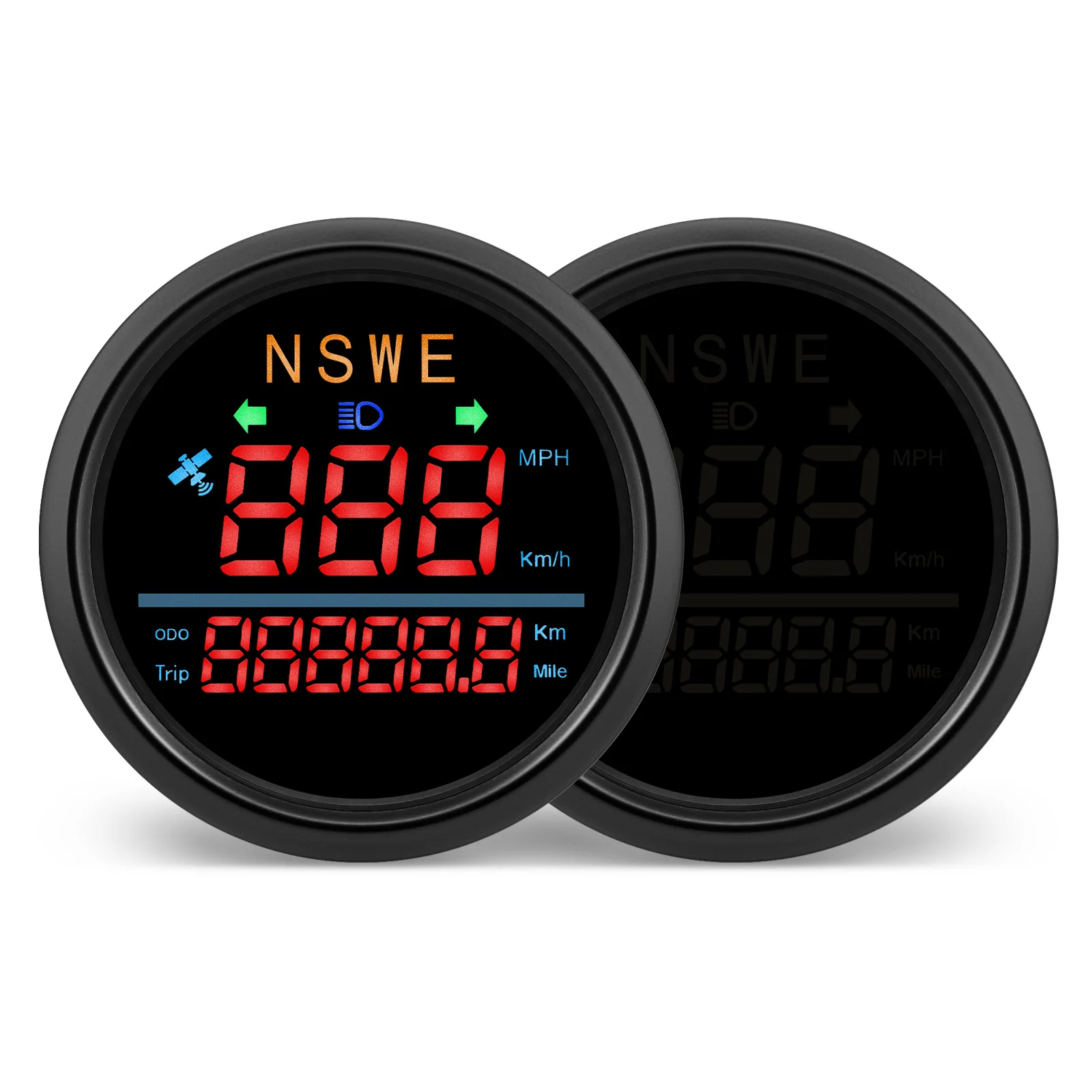 

Индивидуальный 85 мм GPS-спидометр, компас с антенной, цифровая скорость, KMH mph, одометр для автомобиля, морской пехоты, 12 В, 24 В, водонепроницаемый